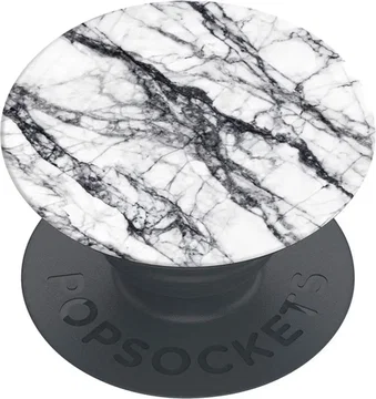 PopSockets PopGrip PopTop Telefoon Greep en Standaard Wit Marmer