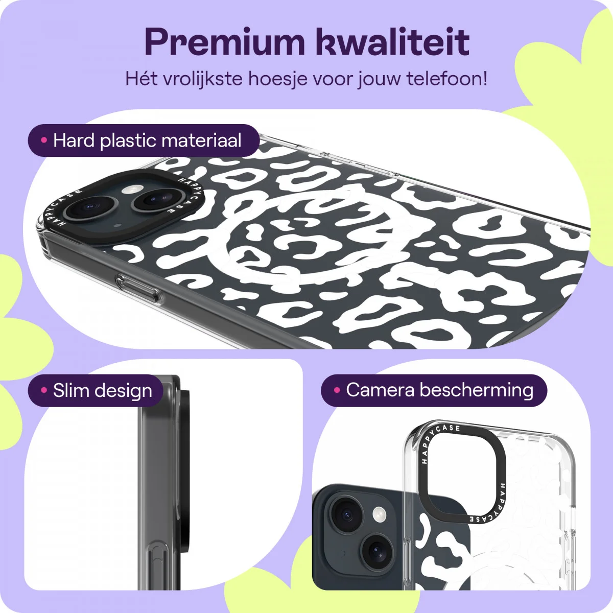 HappyCase Joy Apple iPhone 17e/16e/14/13 Hoesje MagSafe Back Cover Wild Leopard afbeelding 3