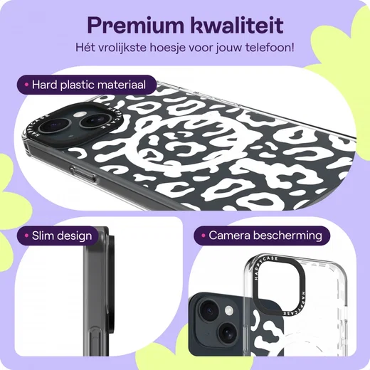 HappyCase Joy Apple iPhone 17e/16e/14/13 Hoesje MagSafe Back Cover Wild Leopard afbeelding 3