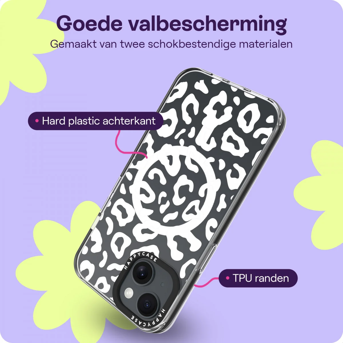HappyCase Joy Apple iPhone 17e/16e/14/13 Hoesje MagSafe Back Cover Wild Leopard afbeelding 6