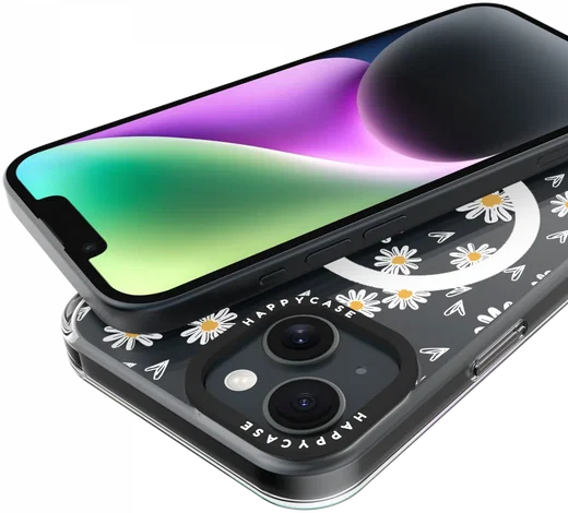HappyCase Joy Apple iPhone 14 / 13 Hoesje MagSafe Back Cover Daisy Hearts afbeelding 11