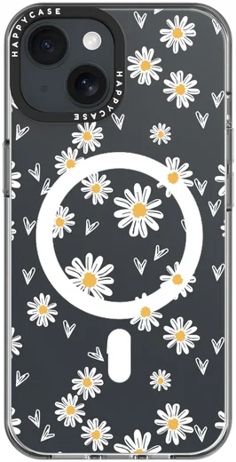 HappyCase Joy Apple iPhone 14 / 13 Hoesje MagSafe Back Cover Daisy Hearts afbeelding 14