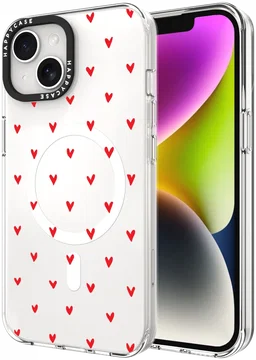 HappyCase Joy Apple iPhone 14 / 13 Hoesje MagSafe Back Cover Love Hearts
