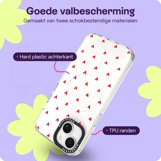 HappyCase Joy Apple iPhone 14 / 13 Hoesje MagSafe Back Cover Love Hearts afbeelding 6