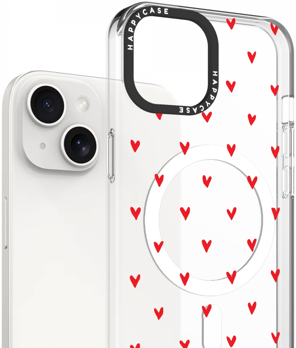 HappyCase Joy Apple iPhone 14 / 13 Hoesje MagSafe Back Cover Love Hearts afbeelding 2