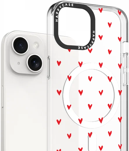 HappyCase Joy Apple iPhone 14 / 13 Hoesje MagSafe Back Cover Love Hearts afbeelding 2