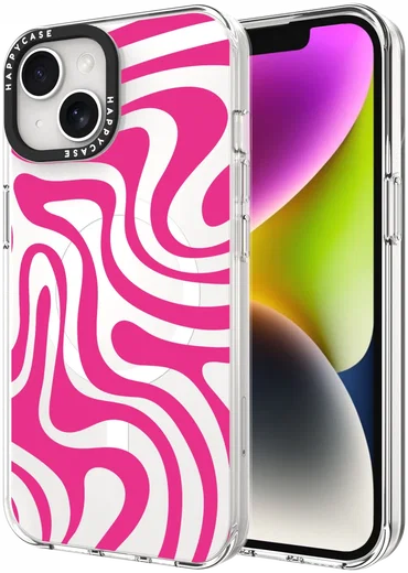 HappyCase Joy Apple iPhone 17e/16e/14/13 Hoesje MagSafe Back Cover Wavy Swirl afbeelding 1