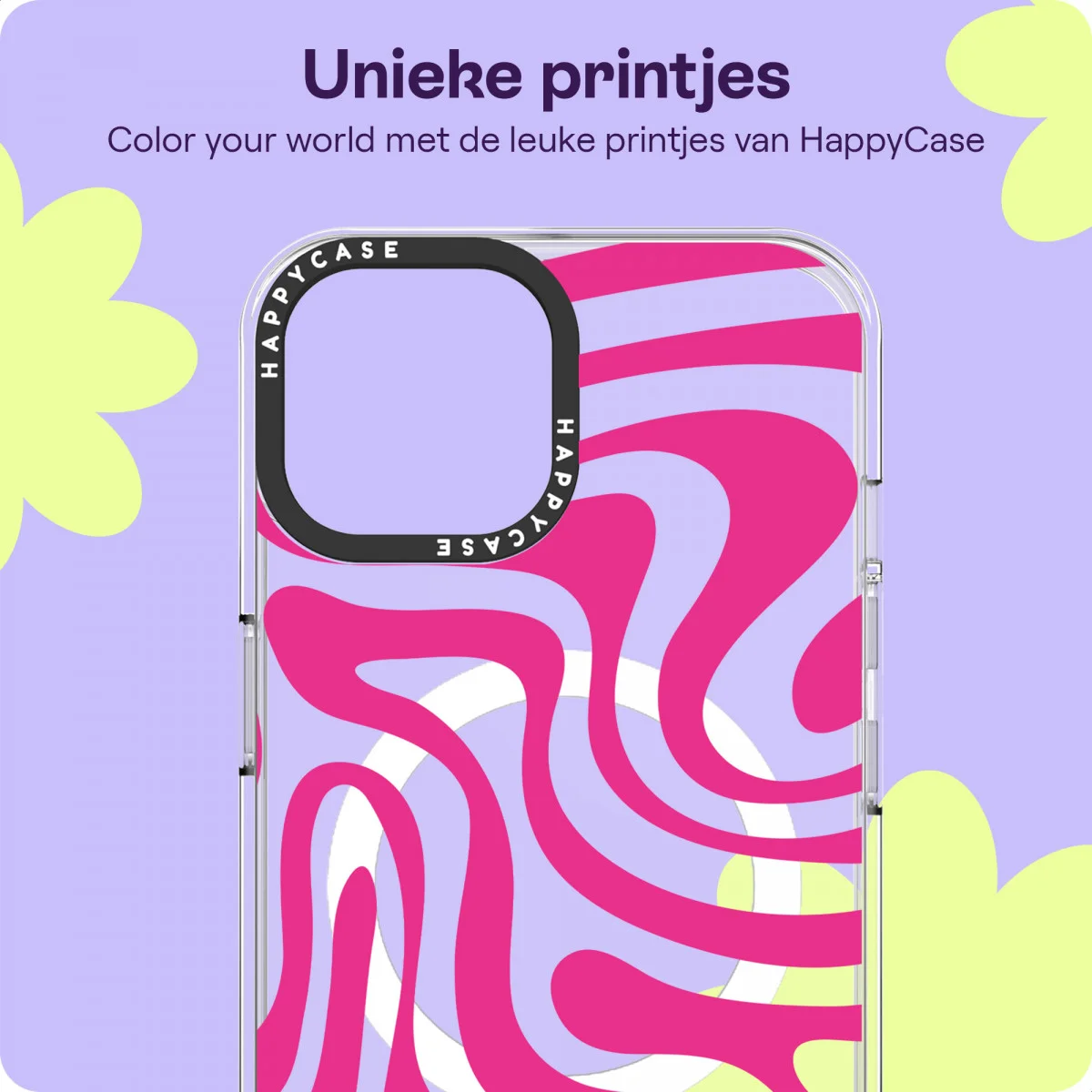 HappyCase Joy Apple iPhone 17e/16e/14/13 Hoesje MagSafe Back Cover Wavy Swirl afbeelding 4