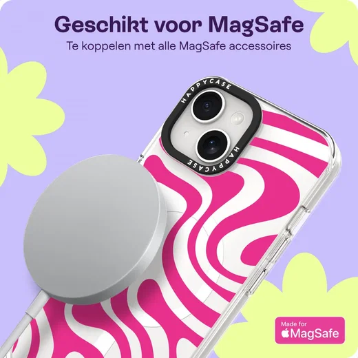 HappyCase Joy Apple iPhone 17e/16e/14/13 Hoesje MagSafe Back Cover Wavy Swirl afbeelding 5