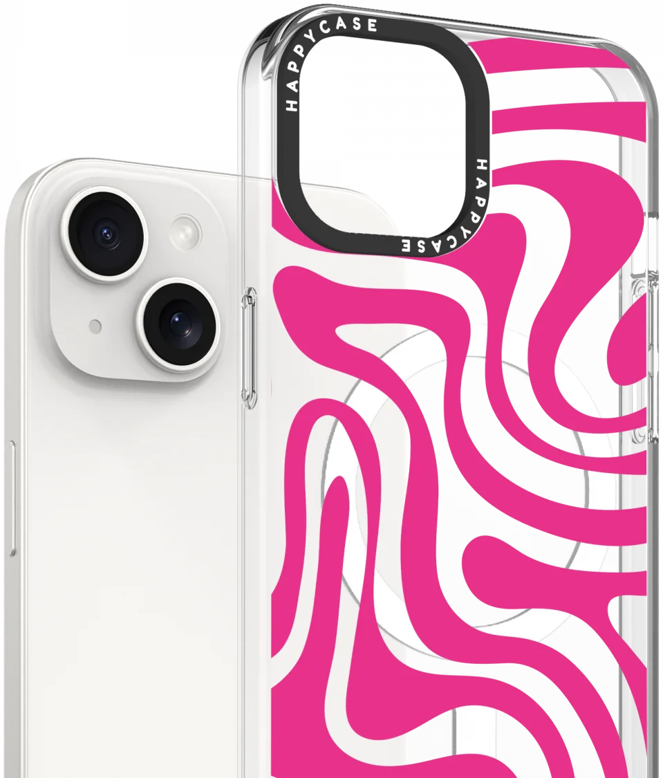 HappyCase Joy Apple iPhone 17e/16e/14/13 Hoesje MagSafe Back Cover Wavy Swirl afbeelding 2