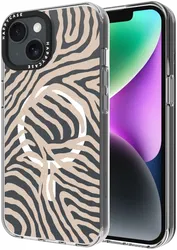 HappyCase Joy Apple iPhone 16E / 14 / 13 Hoesje MagSafe Back Cover Safari Tiger afbeelding