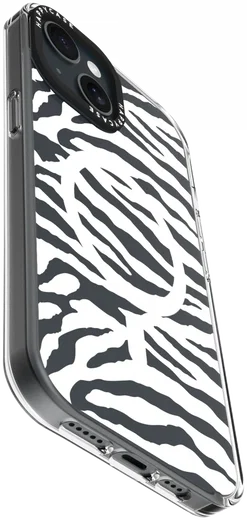 HappyCase Joy Apple iPhone 17e/16e/14/13 Hoesje MagSafe Back Cover Silver Zebra afbeelding 12