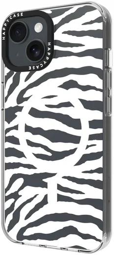 HappyCase Joy Apple iPhone 17e/16e/14/13 Hoesje MagSafe Back Cover Silver Zebra afbeelding 16