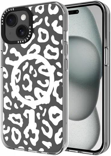 HappyCase Joy Apple iPhone 15 Hoesje MagSafe Back Cover Wild Leopard afbeelding 1