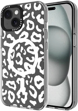 HappyCase Joy Apple iPhone 15 Hoesje MagSafe Back Cover Wild Leopard