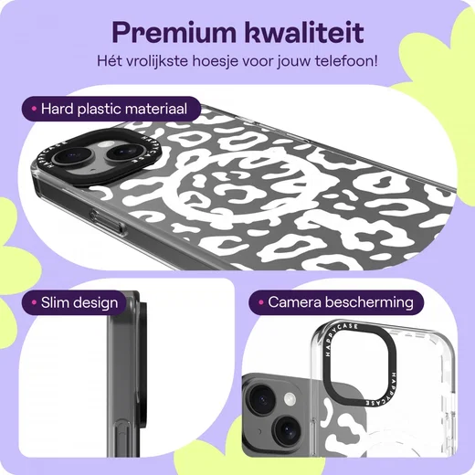 HappyCase Joy Apple iPhone 15 Hoesje MagSafe Back Cover Wild Leopard afbeelding 3