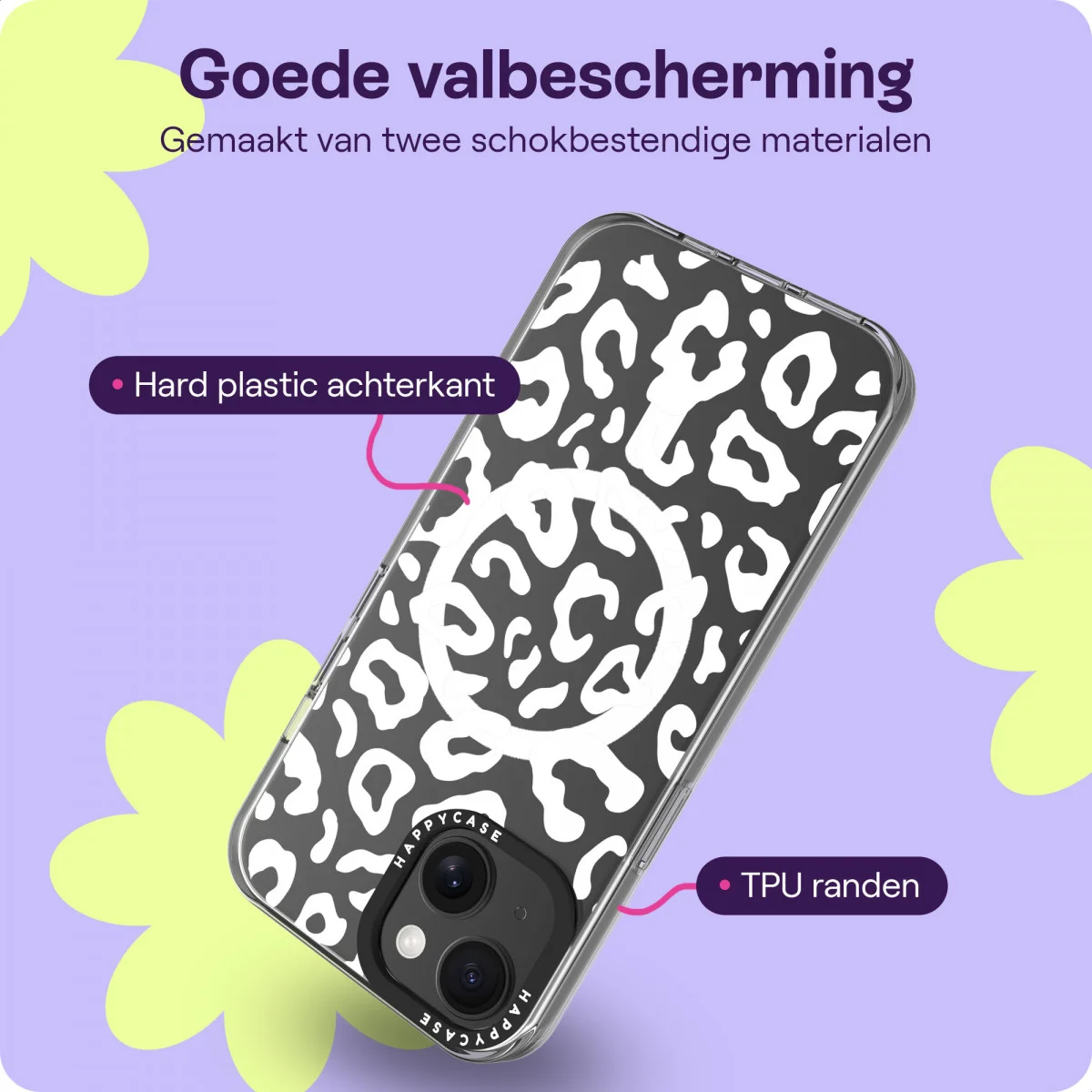 HappyCase Joy Apple iPhone 15 Hoesje MagSafe Back Cover Wild Leopard afbeelding 6