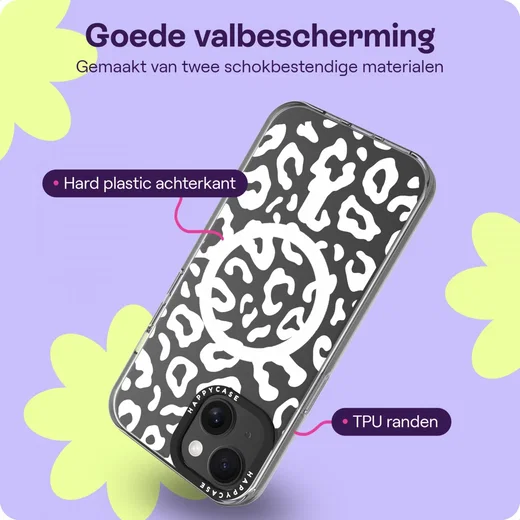HappyCase Joy Apple iPhone 15 Hoesje MagSafe Back Cover Wild Leopard afbeelding 6