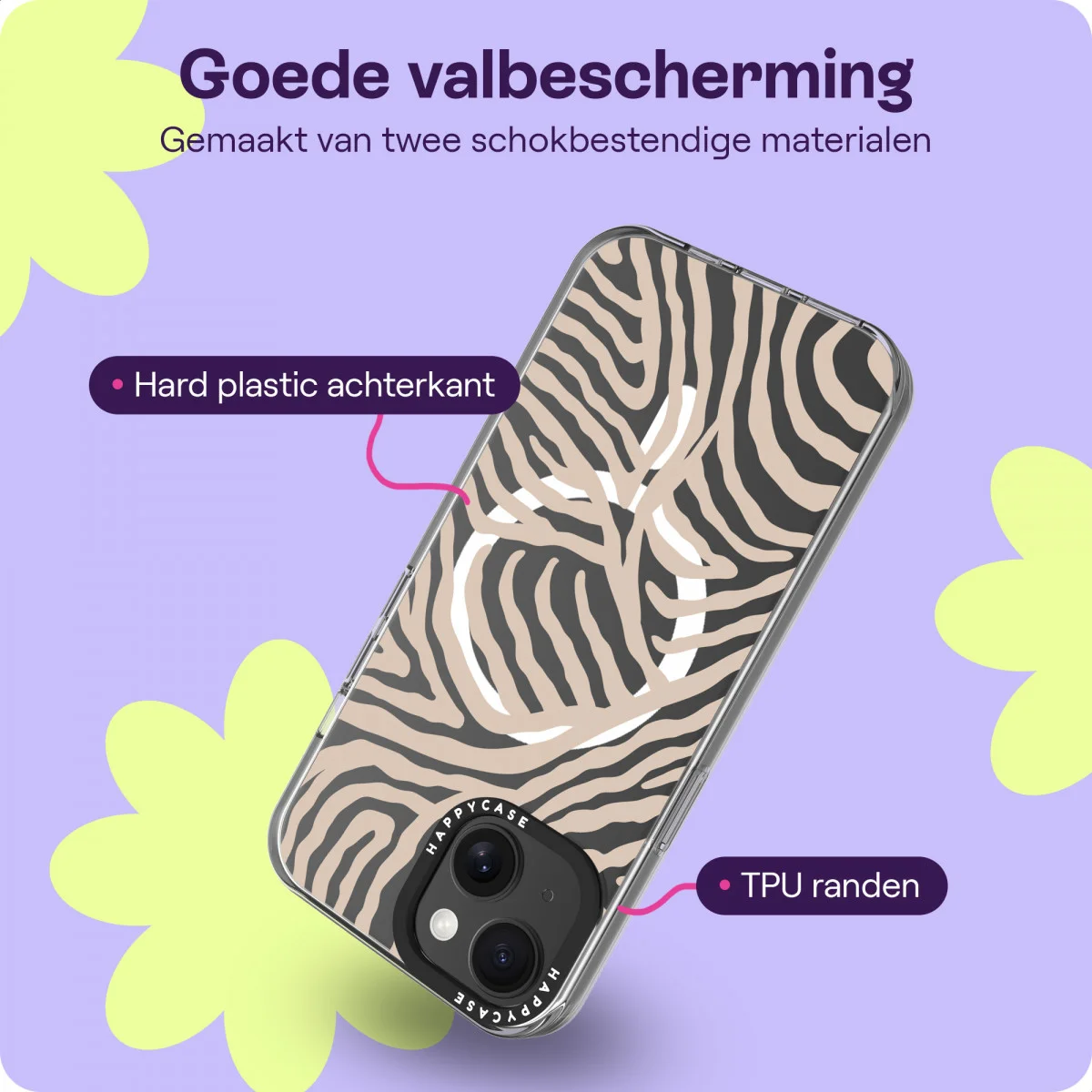 HappyCase Joy Apple iPhone 15 Hoesje MagSafe Back Cover Safari Tiger afbeelding 6