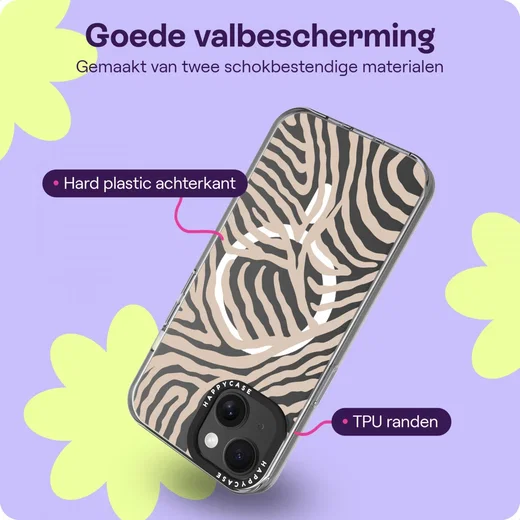 HappyCase Joy Apple iPhone 15 Hoesje MagSafe Back Cover Safari Tiger afbeelding 6