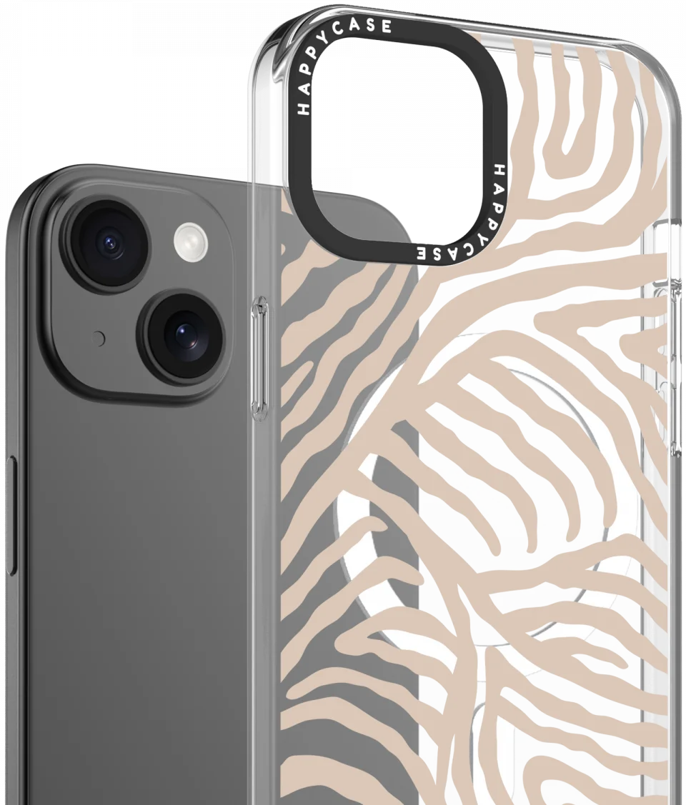 HappyCase Joy Apple iPhone 15 Hoesje MagSafe Back Cover Safari Tiger afbeelding 2