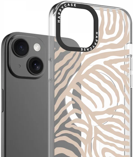 HappyCase Joy Apple iPhone 15 Hoesje MagSafe Back Cover Safari Tiger afbeelding 2