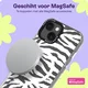 HappyCase Joy Apple iPhone 15 Hoesje MagSafe Back Cover Silver Zebra afbeelding 4