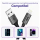 Buddi Flex USB-A naar Lightning Krulsnoer Kabel 12W Fast Charge 1M Zwart afbeelding 7