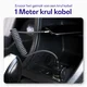 Buddi Flex USB-C naar Lightning Krulsnoer Kabel 12W Fast Charge 1M Zwart afbeelding 2