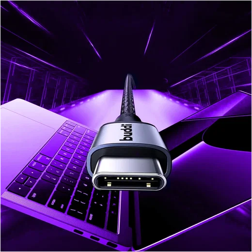 Buddi Flex USB-C naar Lightning Krulsnoer Kabel 12W Fast Charge 1M Zwart afbeelding 12