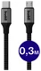 Buddi Flex USB-C naar Micro-USB Kabel 12W Fast Charge 30cm Zwart