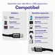 Buddi Flex USB-C naar Micro-USB Kabel 12W Fast Charge 1M Zwart afbeelding 4