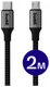 Buddi Flex USB-C naar Micro-USB Kabel 12W Fast Charge 2M Zwart