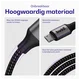 Buddi Flex USB-C naar Micro-USB Kabel 12W Fast Charge 2M Zwart afbeelding 2