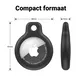 Apple AirTag TPU Sleutelhanger Hoesje Waterdicht Zwart (2-Pack) afbeelding 8