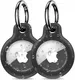 Apple AirTag TPU Sleutelhanger Hoesje Waterdicht Zwart (2-Pack) afbeelding 1