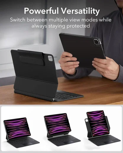ESR Rebound Magnetic 360 iPad Pro 12.9 (2022-2018) Toetsenbord Hoes Zwart afbeelding 4