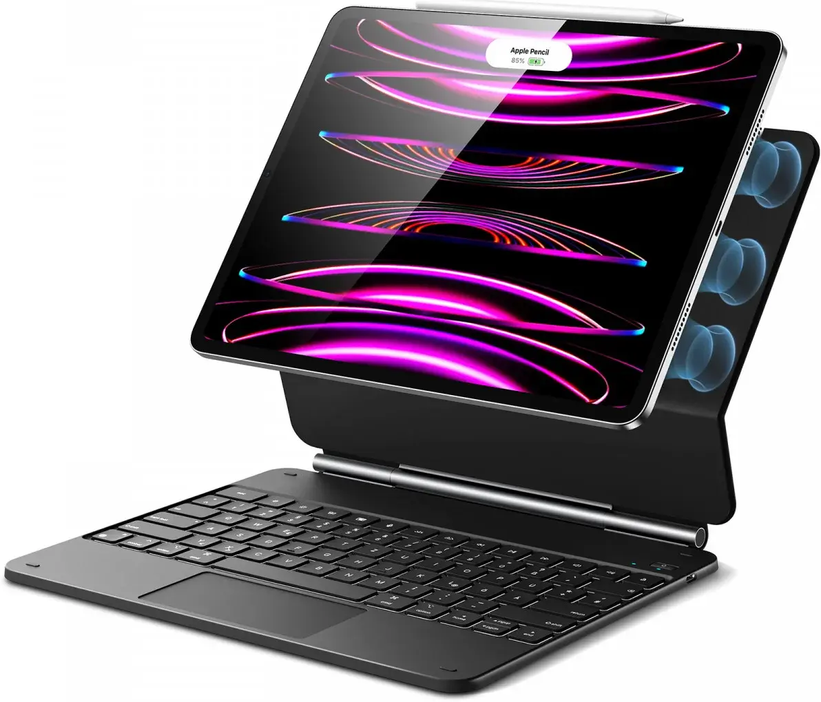 ESR Rebound Magnetic iPad Air 13 (24/25)/Pro 12.9 Toetsenbord Hoes Zwart afbeelding 1