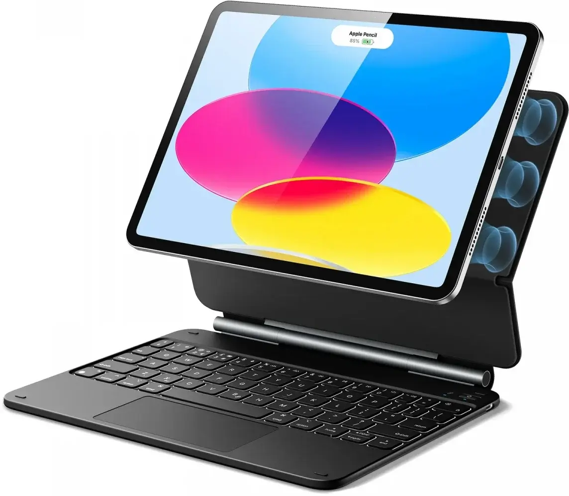 ESR iPad 11 A16 (2025) /10.9 (2022) Toetsenbord Hoes Rebound Magnetic Zwart afbeelding 1