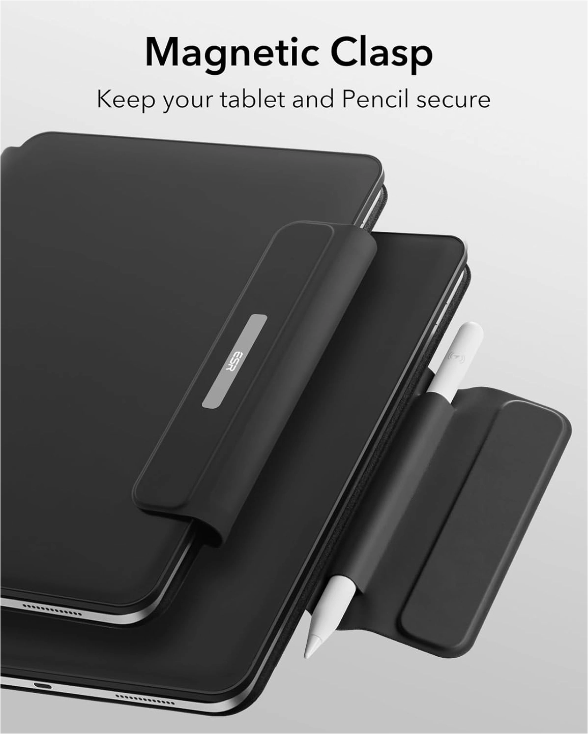 ESR iPad 11 A16 (2025) /10.9 (2022) Toetsenbord Hoes Rebound Magnetic Zwart afbeelding 5