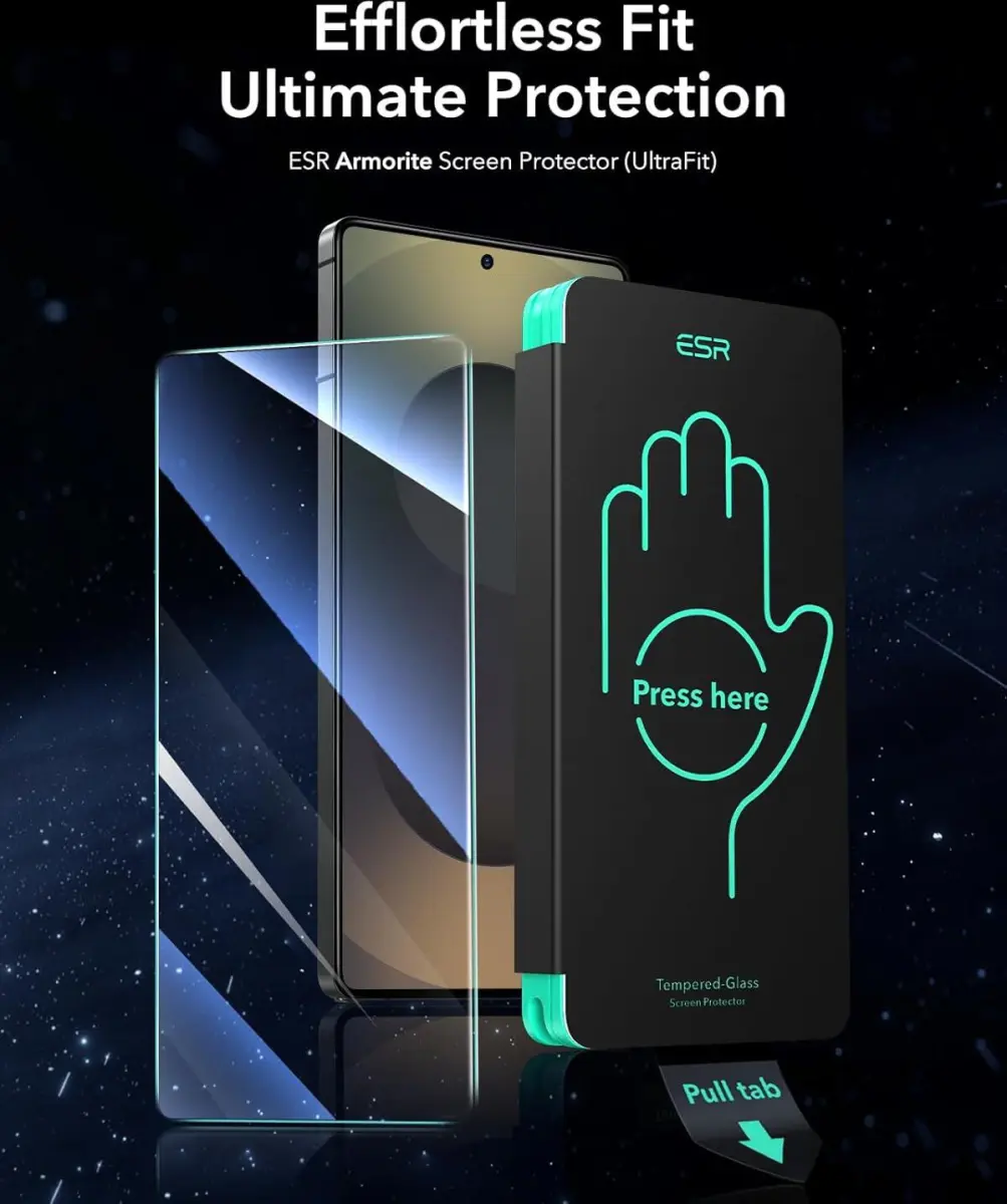 ESR Samsung Galaxy S25 Ultra Screen Protector met Montageframe (2-Pack) afbeelding 2