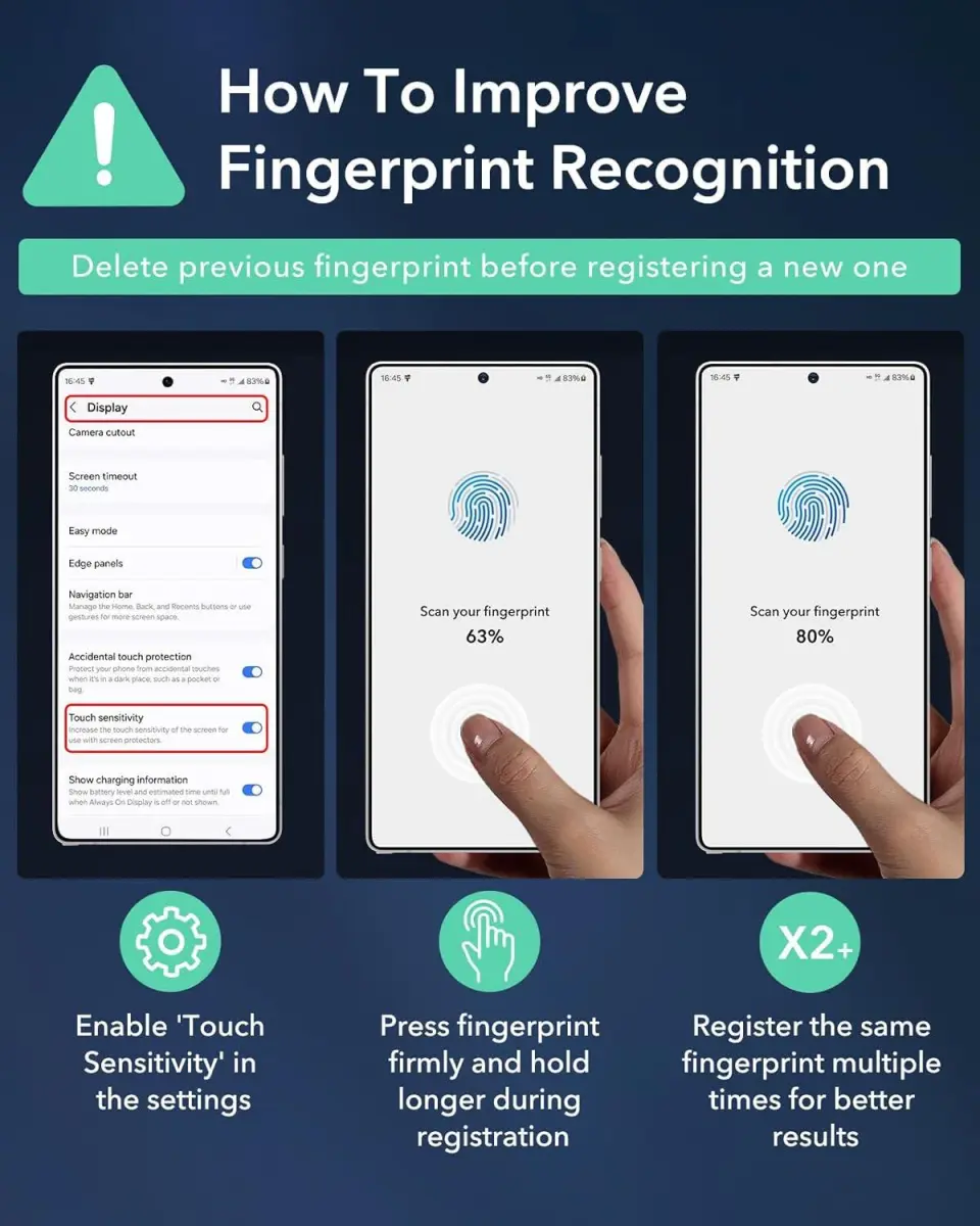 ESR Samsung Galaxy S25 Ultra Screen Protector met Montageframe (2-Pack) afbeelding 4