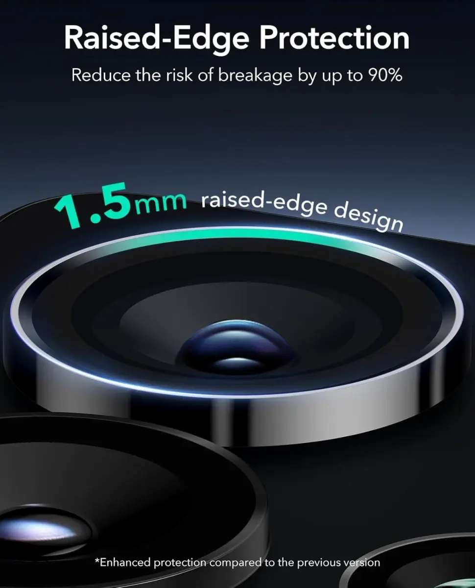 ESR Samsung Galaxy S25 Ultra Camera Lens Protector Zwart afbeelding 3