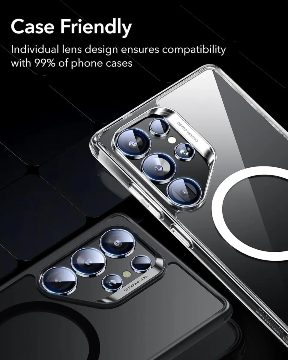 ESR Samsung Galaxy S25 Ultra Camera Lens Protector Zwart afbeelding 8