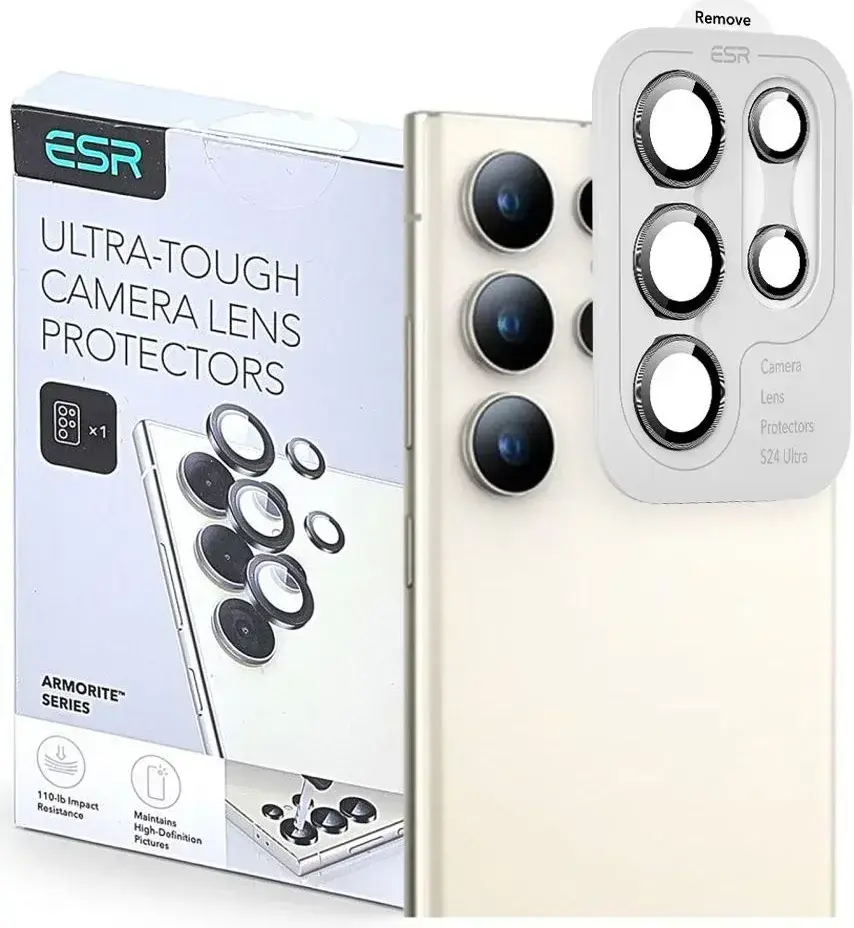 ESR Samsung Galaxy S25 Ultra Camera Lens Protector Zwart afbeelding 9