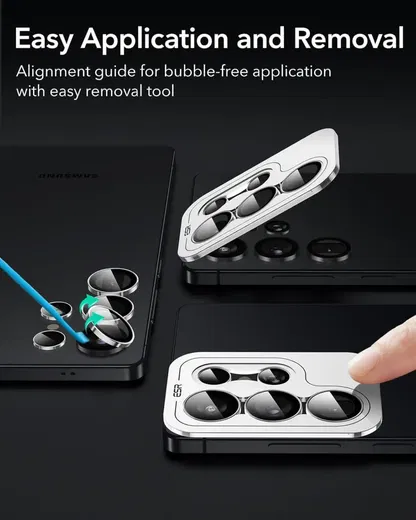 ESR Samsung Galaxy S25 Ultra Camera Lens Protector Zilver afbeelding 6