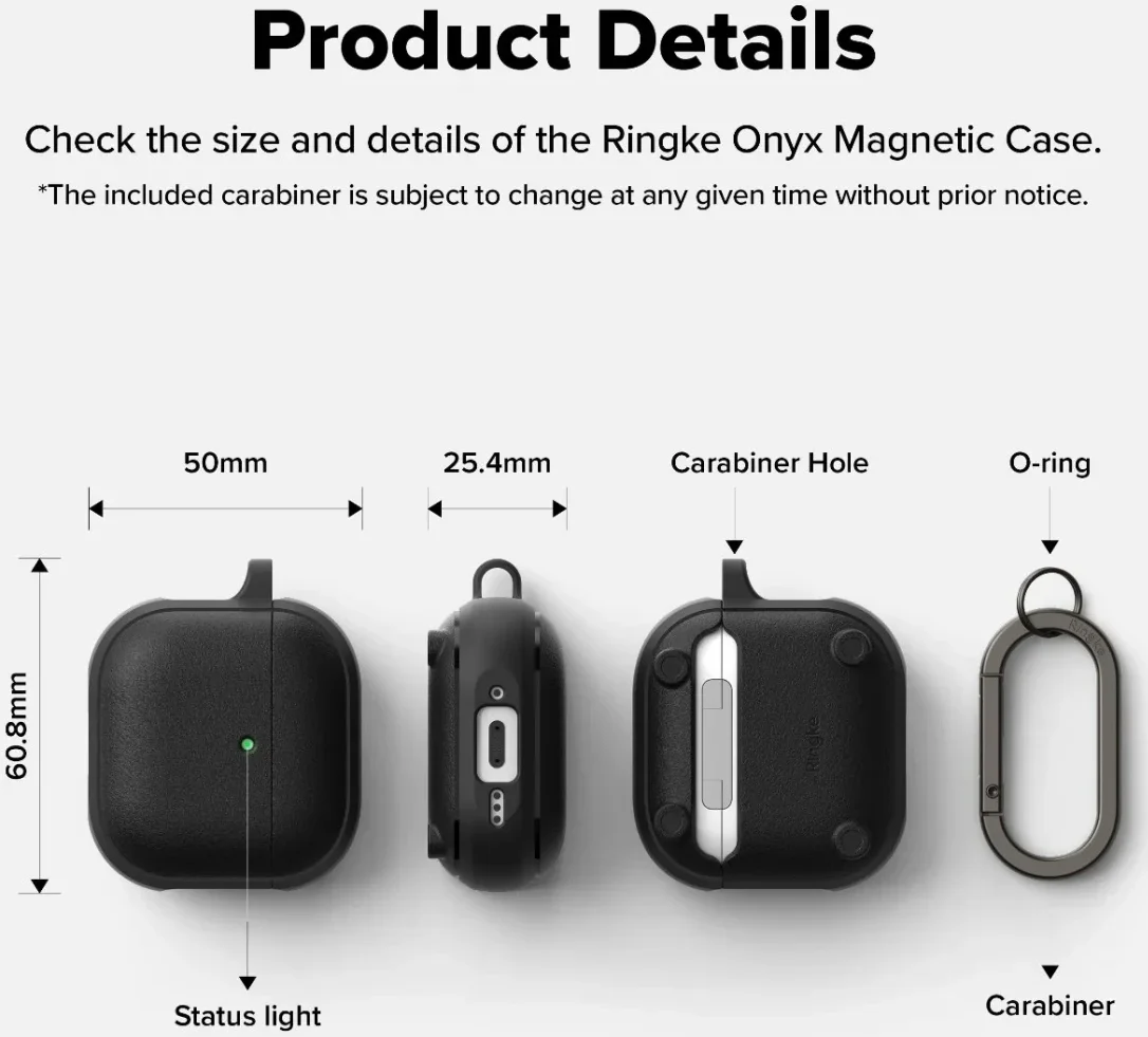 Ringke Onyx Magnetic Apple AirPods 4 Hoesje Case Zwart afbeelding 13