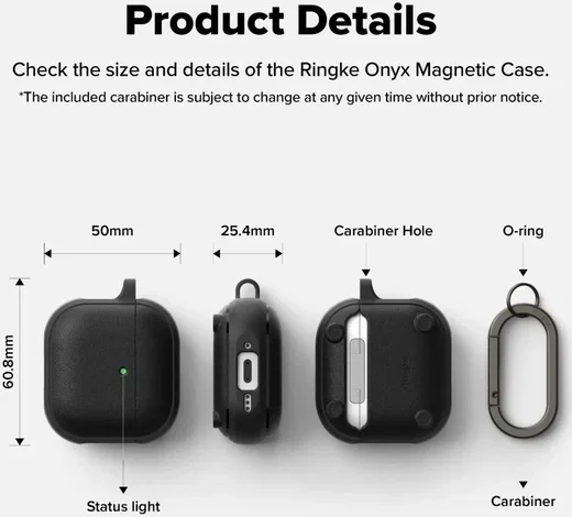 Ringke Onyx Magnetic Apple AirPods 4 Hoesje Case Zwart afbeelding 13