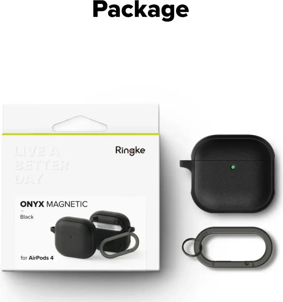 Ringke Onyx Magnetic Apple AirPods 4 Hoesje Case Zwart afbeelding 14