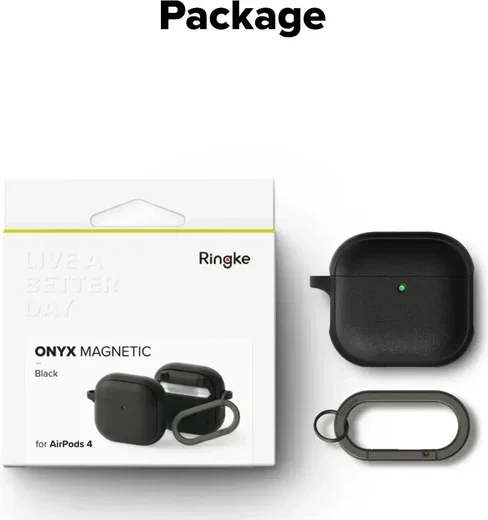 Ringke Onyx Magnetic Apple AirPods 4 Hoesje Case Zwart afbeelding 14